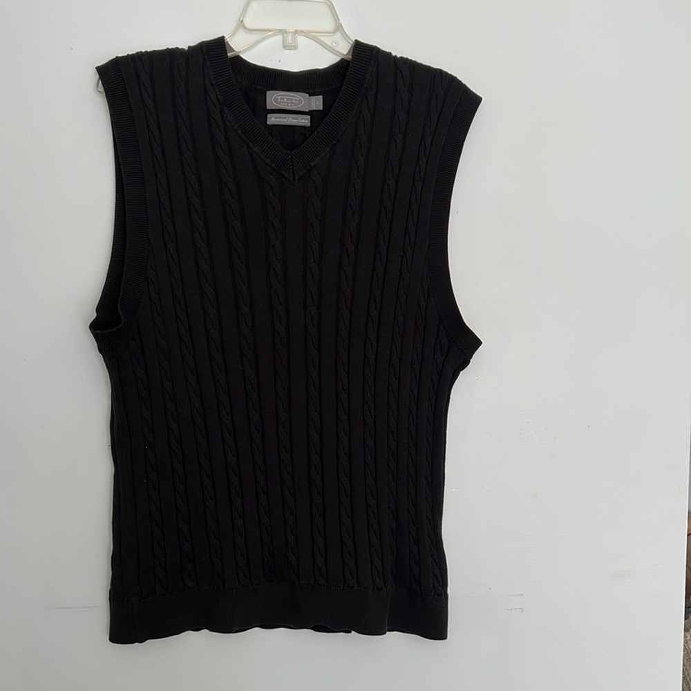 Talbots Men’s size Large Black vest